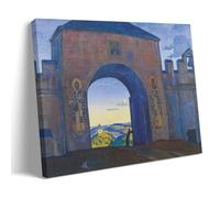 YiQuSoft Poster su tela con stampa di Nicholas Roerich e We Are Opening The Gates, della serie The Sancta, 1922, da appendere, idea regalo, decorazione per la casa, opere d'arte con cornice, 30 x 45