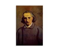YiQuSoft Stampa artistica da parete con ritratto di Charles Baudelaire con Felix Vallotton, opera d'arte per camera da letto e soggiorno, senza cornice, 20 x 30 cm