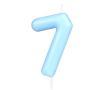 Yiran Candele blu per 7° compleanno per ragazzi, simpatiche candele di compleanno a macaron blu per torta, candele di buon compleanno, decorazioni per torte per ragazze forniture per feste di