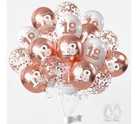 Yiran Palloncini Compleanno 18 Anni Oro Rosa,Decorazioni Festa Compleanno Decorazioni 18 anni Compleanno per Ragazzo Ragazze,Oro Rosa Palloncini Compleanno 18 anni per Decorazioni Festa 18 Compleanno