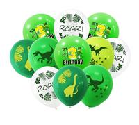 Yiran Palloncini Compleanno 3 Anni, 10Pezzi Dinosauro Palloncini 3 Anni Compleanno Decorazioni, 12Pollici Dino Lattice Palloncini di Bianco Verde con “3rd Birthday” per Ragazzo Compleanno Festa Deco