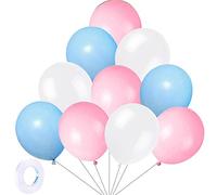 Yiran - Palloncini da 30,5 cm con 1 Nastro per Feste di Compleanno, Matrimoni, Anniversari e Feste (Blu e Rosa)