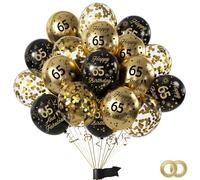 Yiran Palloncini per 65° compleanno, confezione da 15 pezzi, per uomini e donne, decorazioni per feste di buon compleanno, palloncini in lattice, 30,5 cm e nastro