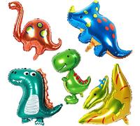 Yiran Palloncino di Dinosauro, 5pcs Palloncini Dinosauri Dinosauro Elio Palloncini,Palloncini Foil di Dinosauro,per la Festa di Ragazzi Compleanno di Dinosauro Partito di Stile Giungla Decorazione