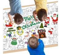 Yiran Tovaglia natalizia da colorare, 182,9 x 83,8 cm, tovaglia per feste di Natale per bambini, ragazzi e ragazze, regalo di compleanno di Natale, scarabocchi