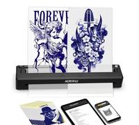 YIRIGUI Mini stampante per stencil per tatuaggi, compatta, wireless, con dimensioni regolabili, compatibile con telefono, tablet e computer, include 10 fogli di trasferimento per tatuatori