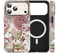 Yirlbey Collage Cover Magnetica per iPhone 17 Pro max 6,9", Compatibile con Magsafe Custodia Aesthetic Spring Fiori Cuore Disegno Design Motivo Antiurto Silicone Posteriore Protettiva Ragazze Case