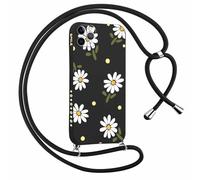Yirlbey Cover con Cordino per iPhone 11 Pro Max 6,5 Pollici Disegno Fiori Custodia Aesthetic Disegni con Laccio Tracolla Corda Collana per Cellulare, Antiurto Ultra Sottile Morbido Silicone Donna Case