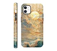 Yirlbey Cover per iPhone 11 Frammenti, Aesthetic Colore Motivi Print, Sottile Silicone Custodia Disegno per Ragazza Donne, Antiurto Anticaduta Bumper Protettiva Case per iPhone11 6,1", Sole