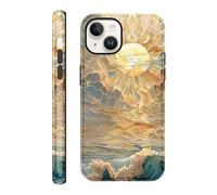 Yirlbey Cover per iPhone 14/iPhone 13 Frammenti, Aesthetic Colore Motivi Print, Sottile Silicone Custodia Disegno per Ragazza Donne, Antiurto Anticaduta Bumper Protettiva Case per iPhone13 6,1", Sole