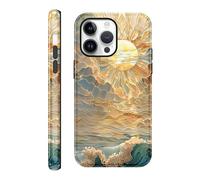 Yirlbey Cover per iPhone 16 Pro Max Frammenti, Aesthetic Colore Motivi Print, Sottile Silicone Custodia Disegno per Ragazza Donne, Antiurto Anticaduta Bumper Case per iPhone 16 Pro Max 6,9", Sole