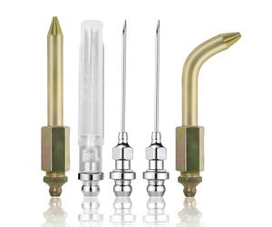 Yirnno Punta dell'ago della pistola per ingrassaggio, ago con adattatore, adattatore per naso, raccordo per grasso dell'ago, ago iniettore per giunti sferici e applicazioni di ingrassatore, utilizzato