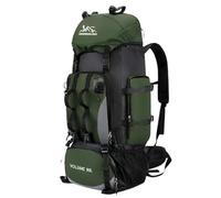 YIRONER 90l Large Capacity Outdoor Hiking Mountaineering Bag Lightweight Backpack Suitable for Hiking Camping Waterproof Travel Bag(Green)