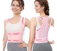 YISAILU Supporto per schiena dritta, correzione posturale per uomo e donna, cintura di supporto per schiena regolabile, supporto posteriore, sollievo da dolori lombari e spalle, vita M (31,5 "-37,4")