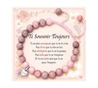 YISCOKO Braccialetto da donna, regalo per San Valentino, compleanno, collega, idea regalo per ragazza adolescente, donna, lavoro | perline Zen, elegante