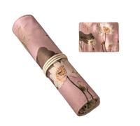 YISENJEE Astuccio Rotolo Astuccio Portapenne Con Tenda A Rullo In Tessuto In Stile Cinese Di Grande Capacità, 26 Colori-Lotus