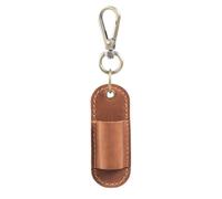 YISENJEE Custodia Per Avvolgere La Matita Portachiavi In Finta Pelle Di Mucca Con Custodia Protettiva Per Penna Singola Portatile Con Firma-Brown