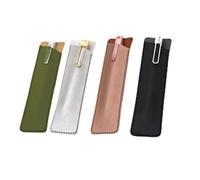 YISENJEE Custodia per penna in pelle colorata, custodia protettiva per penna, 42 mm x 163 mm, custodia per penna, colore freddo, 4 pezzi