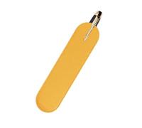 YISENJEE Custodia protettiva ovale semichiusa in pelle PU spessa 16,1 cm * 4,2 cm per penna a sfera, gialla, 8 pezzi