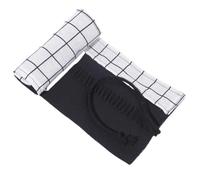 YISENJEE Porta Matite Astuccio Portapenne Con Motivo Geometrico E Tenda In Tela, Grande Capacità-White Checkered-48 Holes