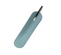 YISENJEE Portapenne ovale semichiuso in pelle PU spessa 16,1 cm * 4,2 cm, custodia per penna a sfera, blu, 8 pezzi