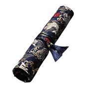 YISENJEE Tela Su Rotolo Custodia Protettiva Per Pennarelli Acquerellabili In Tessuto Fatto A Mano-Black Koi