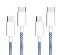 YISH USB-C Cavo di Ricarica Rapida 60W [2x1M] - Cavo Tipo C in Nylon Compatibile con iPhone 16 15 Pro Max, Samsung S24 S23, iPad Pro, MacBook Air