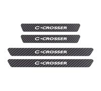 yishao 4 Pezzi Auto Fibra Carbonio Battitacco Adesivi Soglie Porte per Citroen C3 Aircross 2017 2018 2019 2020 2021 2022 2023 2024, Antiusura AntiGraffio Benvenuto Pedaliera Car Accessori,E