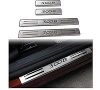 yishao 4 Pezzi Strisce Protettive Battitacco Auto per Peugeot 3008 E3008 P64 2024 2025, Adesivo Antiscivolo in Acciaio Inossidabile AntiGraffio Auto Accessori,Silver