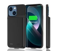 YISHDA Custodia caricabatterie portatile ultra sottile da 7000 mAh, compatibile con iPhone 13/14 (6,1 pollici nero), custodia protettiva con batteria estesa di ricarica