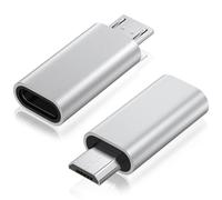 Yisica Adattatore da micro USB a USB C, confezione da 2 pezzi da tipo C femmina a micro B maschio, convertitore QC 3.0 trasferimento dati compatibile con PS4 Xbox controller di gioco Spaker