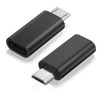 Yisica Adattatore da micro USB a USB C, confezione da 2 pezzi da tipo C femmina a micro B maschio, convertitore QC 3.0 trasferimento dati compatibile con PS4 Xbox controller di gioco Spaker
