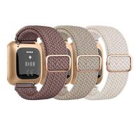 Yisica Confezione da 3 cinturini elastici Solo Loop per Fitbit Versa 2, unisex, morbidi, regolabili, in nylon, cinturini sportivi per Fitbit Versa 2/1/Lite/SE