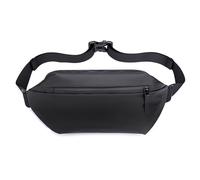 YISILINYX Marsupio Uomo,Nylon Impermeabile Marsupio con Tracolla Regolabile con Supporto di Bottiglia per Campeggio,Escursionismo,Fitness,Corsa,Bicicletta Viaggio(Nero)
