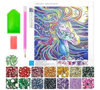YISKY Diamond Painting Kit per Bambini, 5D Diamond Painting Unicorno Kit, DIY Diamante Painting Bambini Pittura Kit, 5D fai da te Diamond Painting Unicorno, Arti Mestieri, Decorare casa e Pareti
