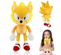 YISKY Sonic Cartoon Peluche 30cm, Imbottito Sonico Simpatico, Bambola Farcito The Hedgehog per Bambini, Oro