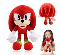 YISKY Sonic Cartoon Peluche, 30cm Imbottito Sonico, Simpatico Bambola Farcito, The Hedgehog per Bambini, Rosso