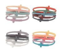 yisncka 20 braccialetti con croce con Gesù, in silicone, regalo dell'amicizia, per donne e uomini, Medium, Gomma, silicone.
