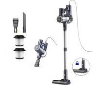 YISORA aspirapolvere con cavo, 6M di lunghezza cavo 23Kpa Stick aspirapolvere con testa a pavimento a LED, Vac portatile per moquette pavimento duro peli di animali domestici