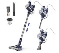 YISORA Aspirapolvere scopa con filo senza sacchetto 6 in 1 600 W e aspirapolvere a mano, cavo da 6 m, 23 Kpa di potenza di aspirazione, aspirapolvere scopa cablata Vacuum Cleaner per pavimenti duri