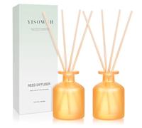 YISOWUH Reed Diffusore - Citrus 3.38oz (100ml) 2 Pack olio essenziale Reed Set Diffusore con 8 bastoni, profumo di lunga durata per la casa, bagno, camera da letto, arredamento, regali