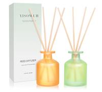 YISOWUH Reed Diffusore - Gelsomino Lily & Citrus 3.38oz (100ml) 2 Pack olio essenziale Reed Set diffusore con 8 bastoni, profumo di lunga durata per la casa, bagno, camera da letto