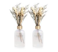 YISOWUH Reed Diffusore - Jasmine Tea 6.76oz (200ml) 2 pacchetti Fiore Olio Essenziale Reed Diffusore Set con 16 bastoni - fragranza di lunga durata per la casa Camera da letto Bagno Mensola Decor