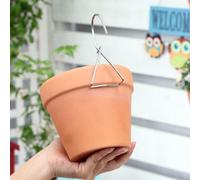 YISSEN RISEON - Confezione da 20 ganci per vasi in terracotta, ganci per vasi in argilla, ganci per piante in ferro, appendiabiti da parete per orchidee verticali per interni ed esterni