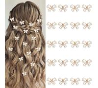 YISSION 20 fermagli per capelli a forma di farfalla con strass, mini fermagli per capelli decorativi per capelli, accessori per capelli da sposa, per ragazze e donne