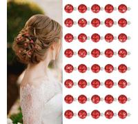 YISSION 40 mini accessori per capelli con strass, spille con cristalli scintillanti, piccole mollette decorative per matrimoni, spose e donne