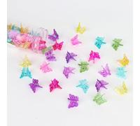 YISSION 60 mini fermagli per capelli a farfalla carini piccoli fermagli per capelli a farfalla con scatola pacchetto anni '90 Y2K accessori per capelli per ragazze donne colori vivaci