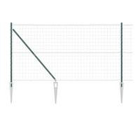 Yisssmeng 1,2 x 10 m Green Garden Fence Kit, Steel Euro Panel with Post & Wire, Modern Outdoor Privacy Screen, Small Pet Barrier, Weather-Resistant Border for Yard, Patio, Lawn and Balcony