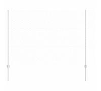 Yisssmeng 1,5 x 50 m Silver Steel Garden Fence Panels with Posts, Modern Outdoor Privacy Screen, Robusto & Weather-Resistant Border for Yard, Patio, Dog Run, Flower Bed