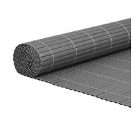 Yisssmeng 1,8 x 5 m grigio PVC Privacy Garden Fence Panel, doppio schermo resistente ai raggi UV per patio, balcony, yard, Outdoor Living Spaces